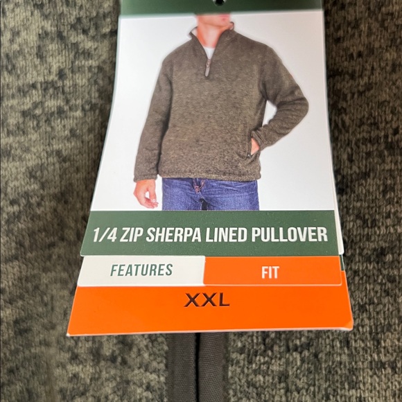 Men’s Orvis 1/4 Zip Sherpa Lined Pullover - Picture 8 of 10